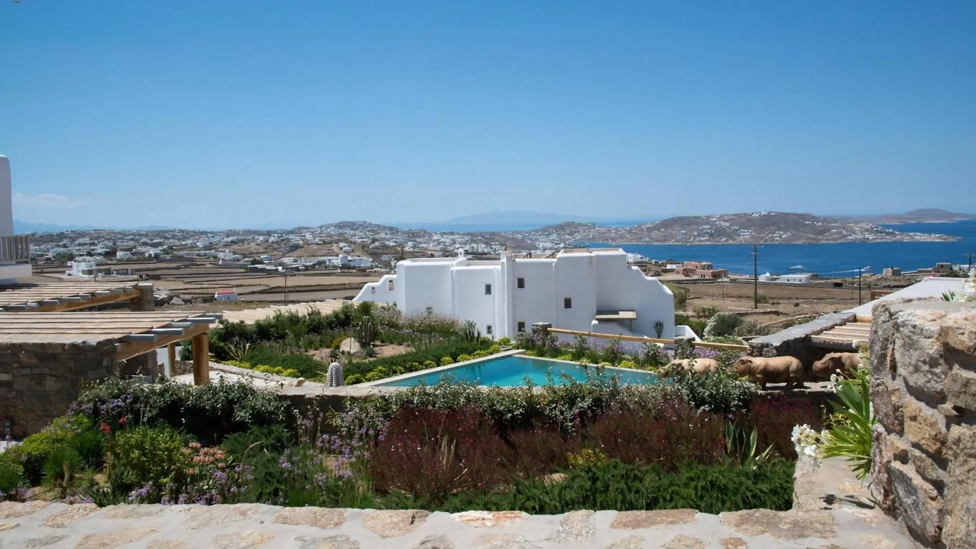 Luxury Mykonos Villa Stunning Seaviews 4 Bedrooms Jacuzzi Agia Sofia Villa Tourlos Greece