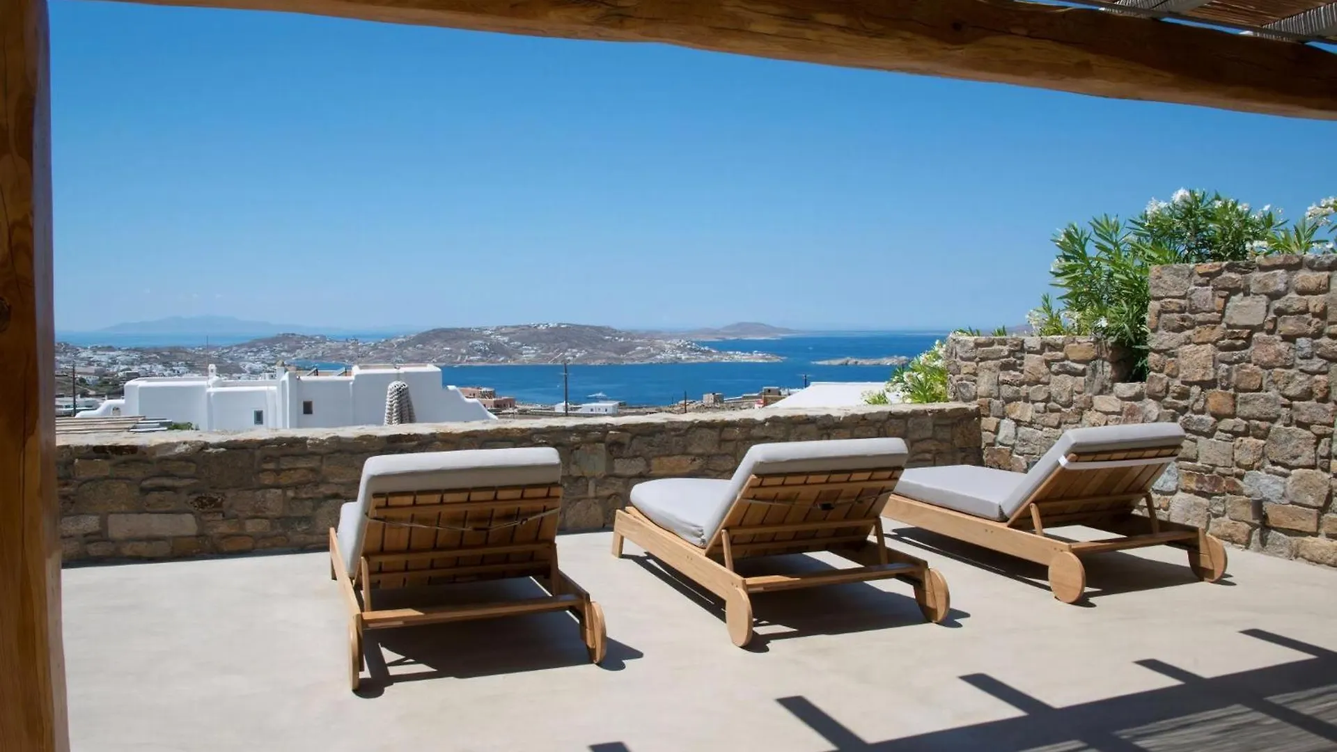 Luxury Mykonos Villa Stunning Seaviews 4 Bedrooms Jacuzzi Agia Sofia Villa Tourlos